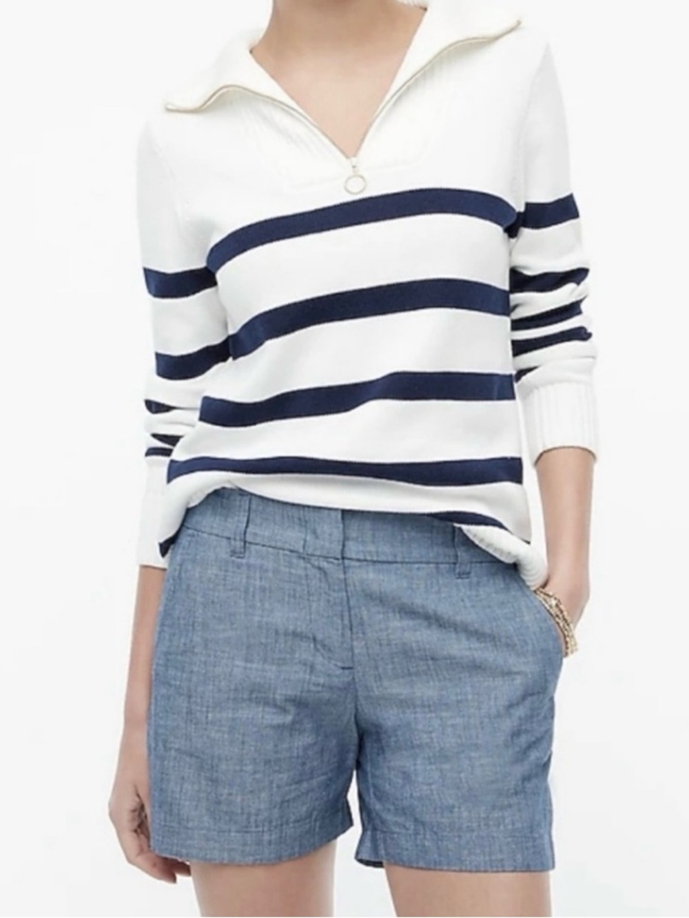 J. Crew 5” Chambray Cotton Shorts